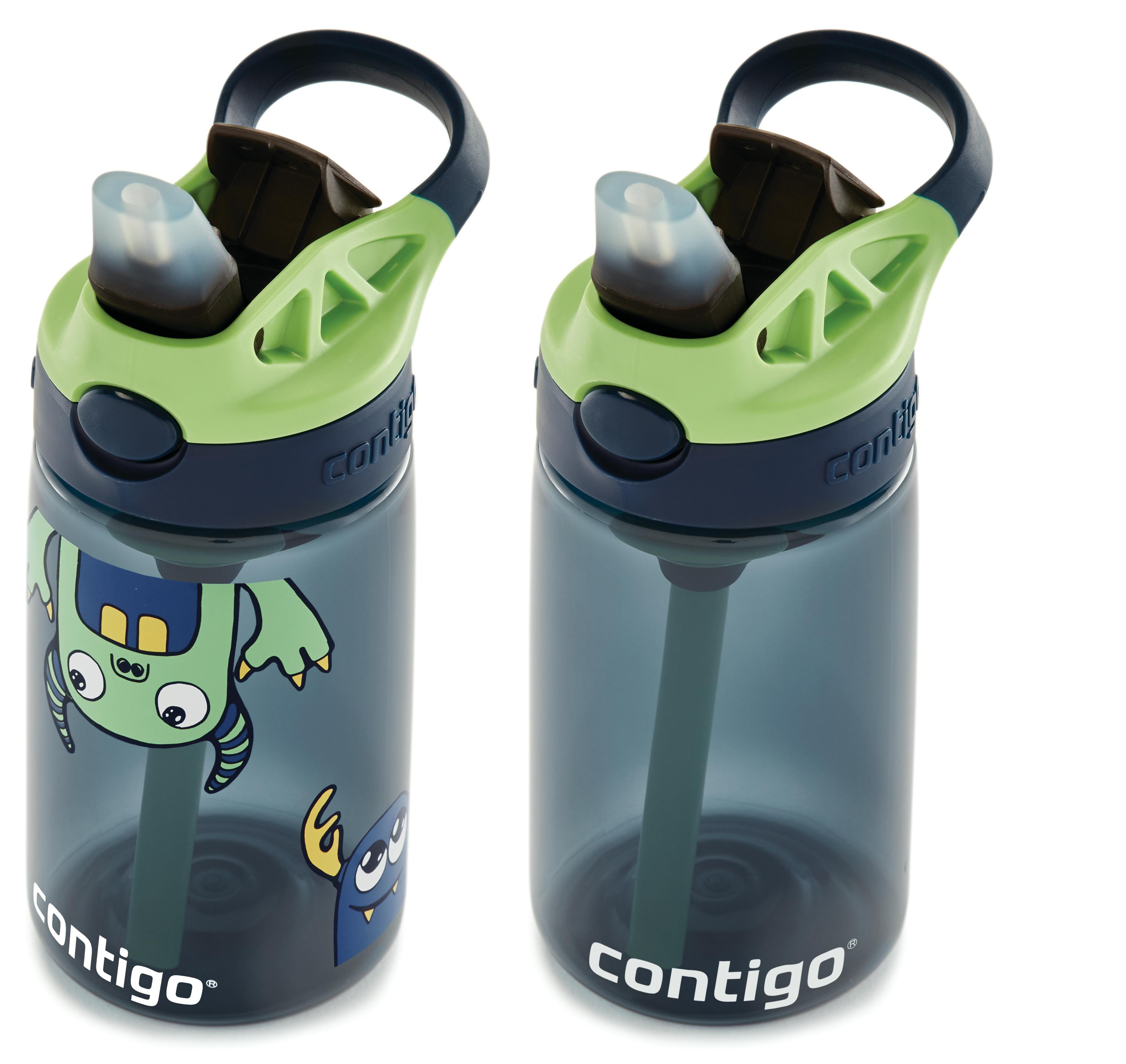 Contigo® Kids Straw Water Bottle with AUTOSPOUT® Lid, 14oz., 2 Pack