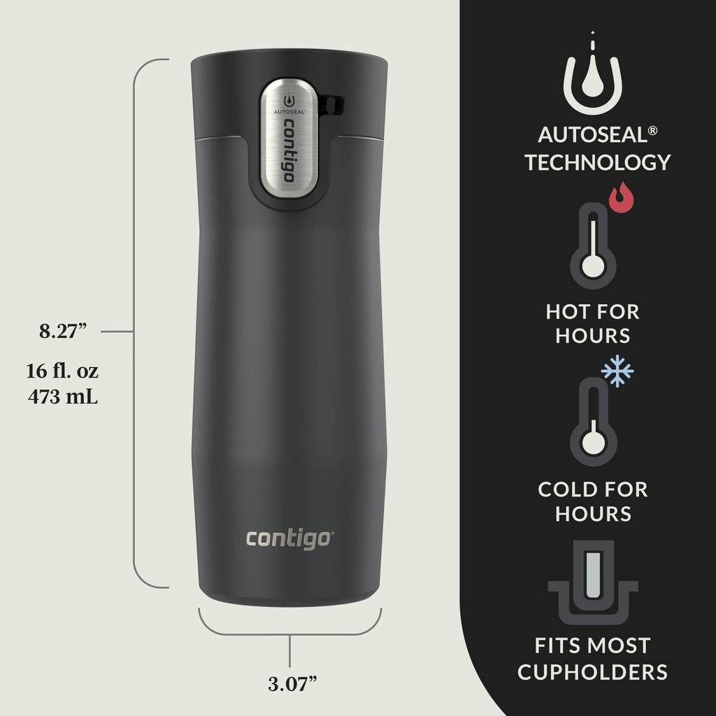 Contigo® AUTOSEAL® West Loop Vacuum-Insulated Stainless Steel Travel Mug with Easy-Clean Lid, 16 oz