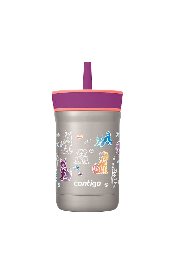 Kids Leighton Spill-Proof Stainless Steel Tumbler with Straw, 12oz B8