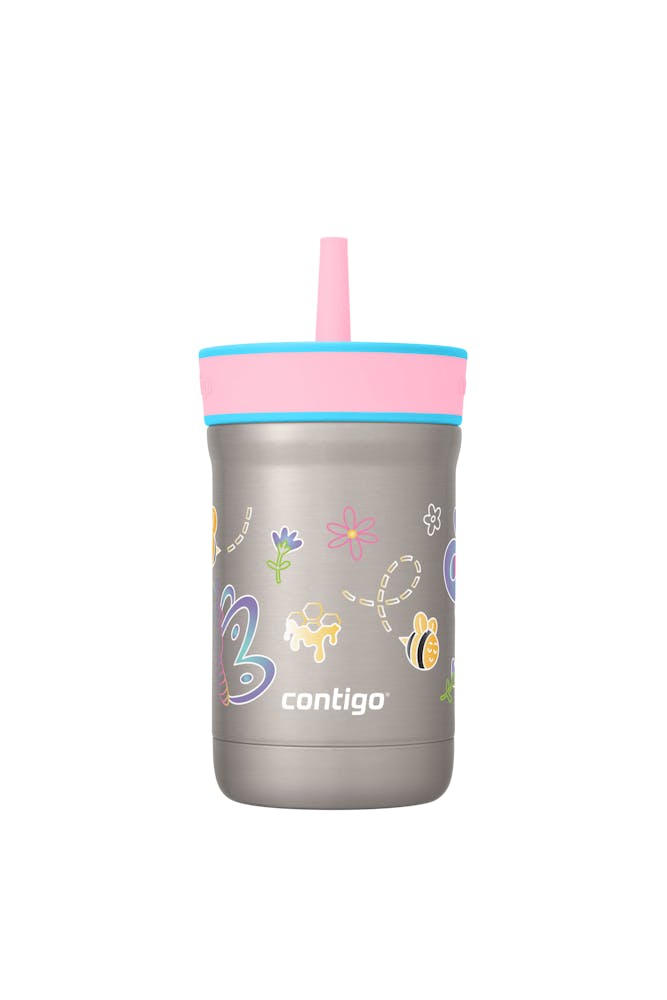Kids Leighton Spill-Proof Stainless Steel Tumbler with Straw, 12oz B8